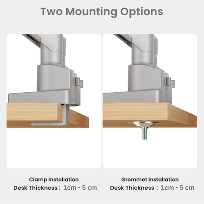 Pro Dual Monitor Arm Mount Premium Adjustable VESA Desktop Stand