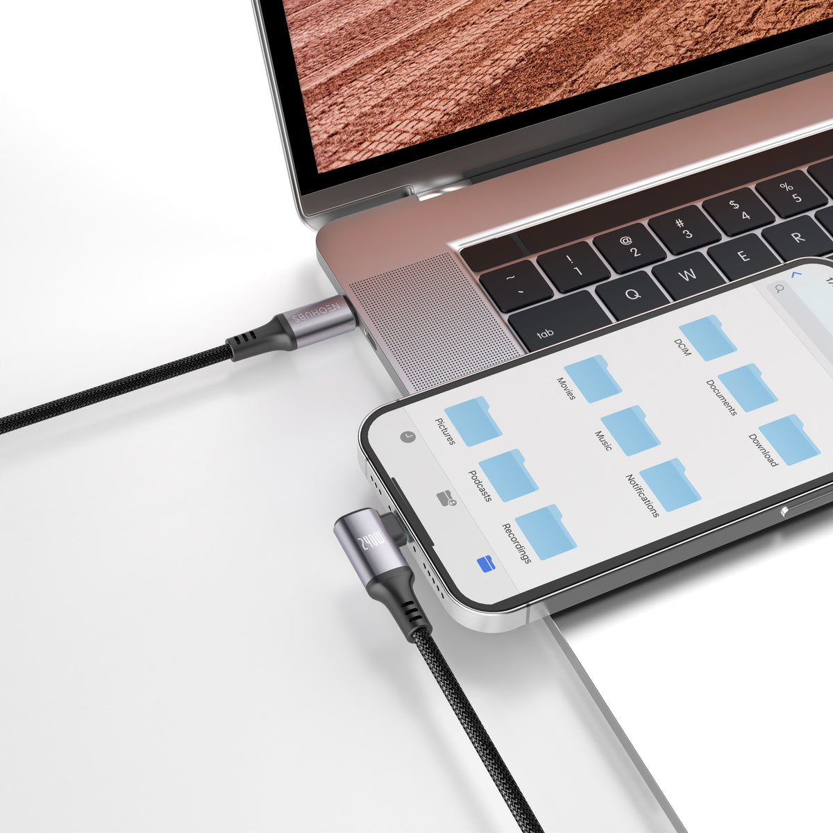 NEOHUBS VOLT ARC 240W USB C to USB C - Type C Fast Charger Cable - 1.5M