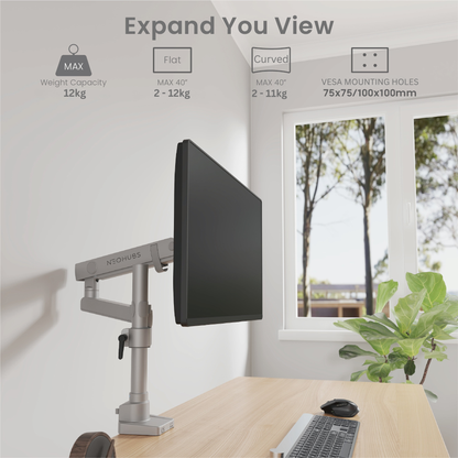 Pro+ Single Monitor Arm Mount Premium Adjustable VESA Desktop Stand