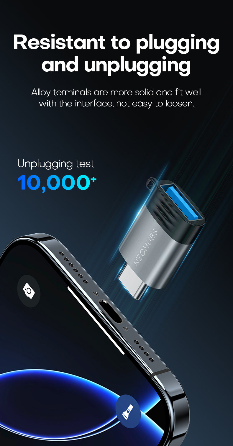 NEOHUBS NEX ADAPT PRO USB to Type-C Adapter - USB-A to USB-C Converter