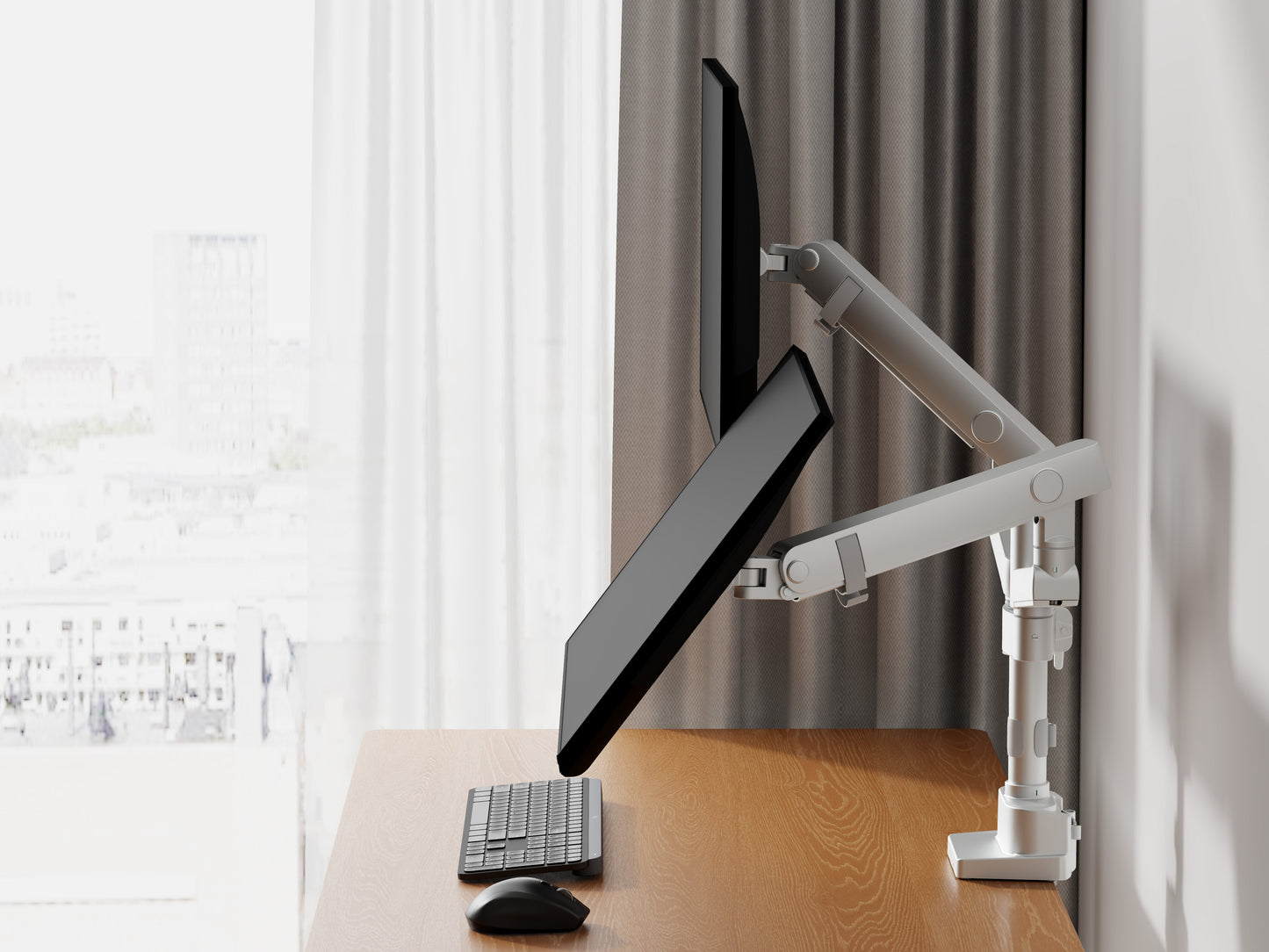 NEOHUBS Pro+ Dual Monitor Arm Mount Premium Adjustable VESA Desktop Stand