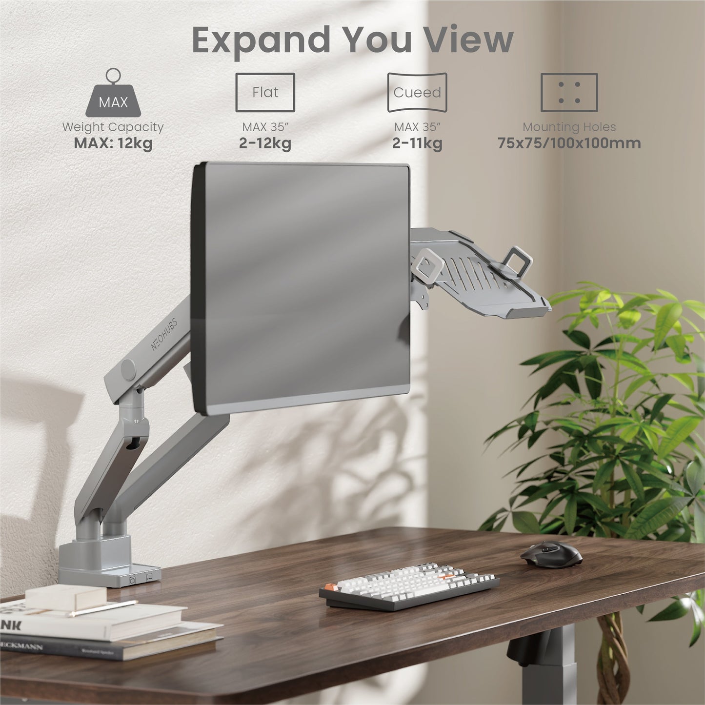 NEOHUBS Pro Hybrid Laptop & Monitor Arm Mount Adjustable VESA Desktop Stand