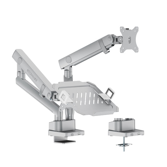 NEOHUBS Pro Hybrid Laptop & Monitor Arm Mount Adjustable VESA Desktop Stand