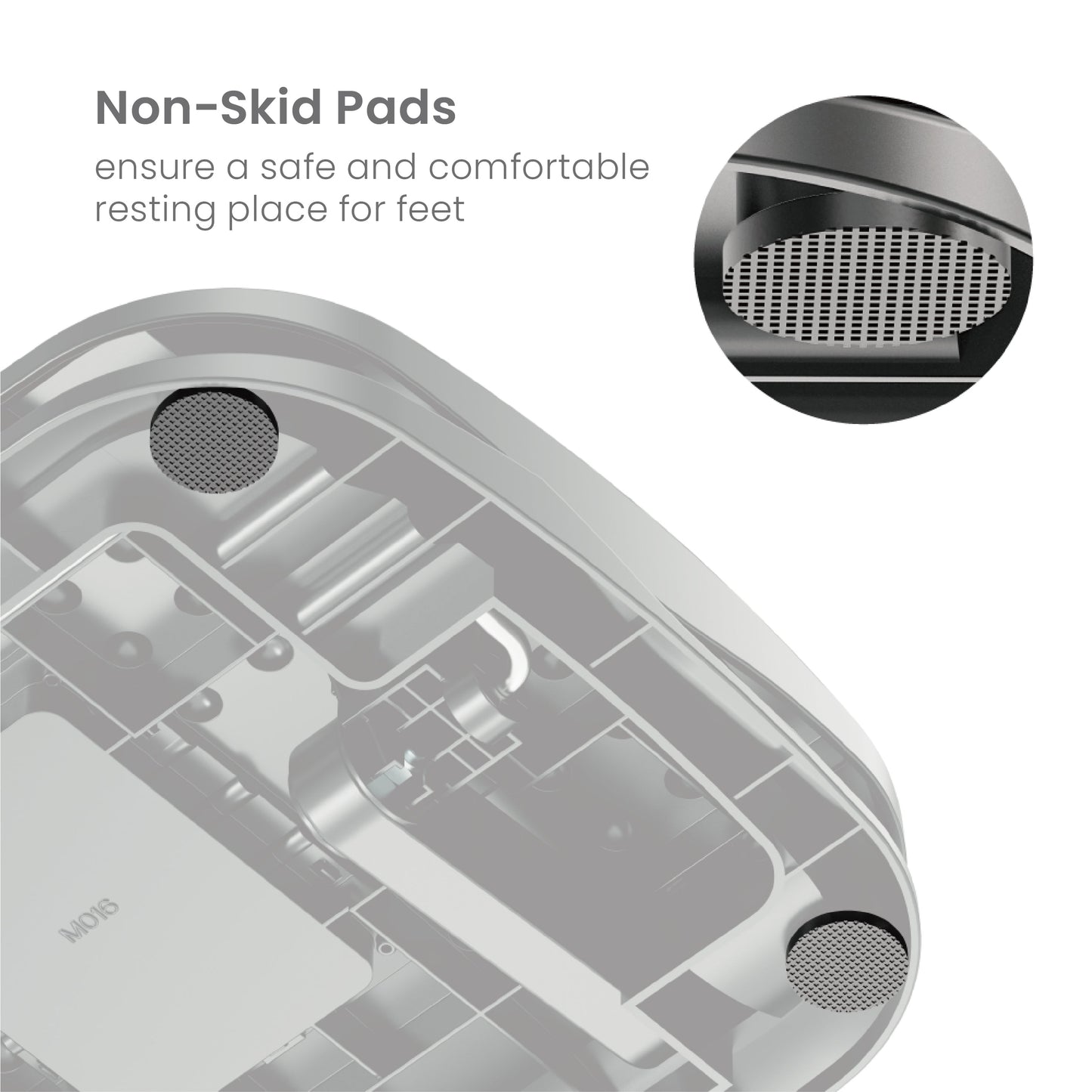 NEOHUBS Under Desk Footrest with Adjustable Ergonomic Massage Surface
