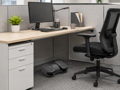 NEOHUBS Footrest with Adjustable Height, Massage Surface & Split Pedals