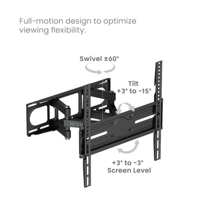 NEOHUBS 32-75" Full Motion TV Wall Mount Bracket VESA Compatible (40kg Max)