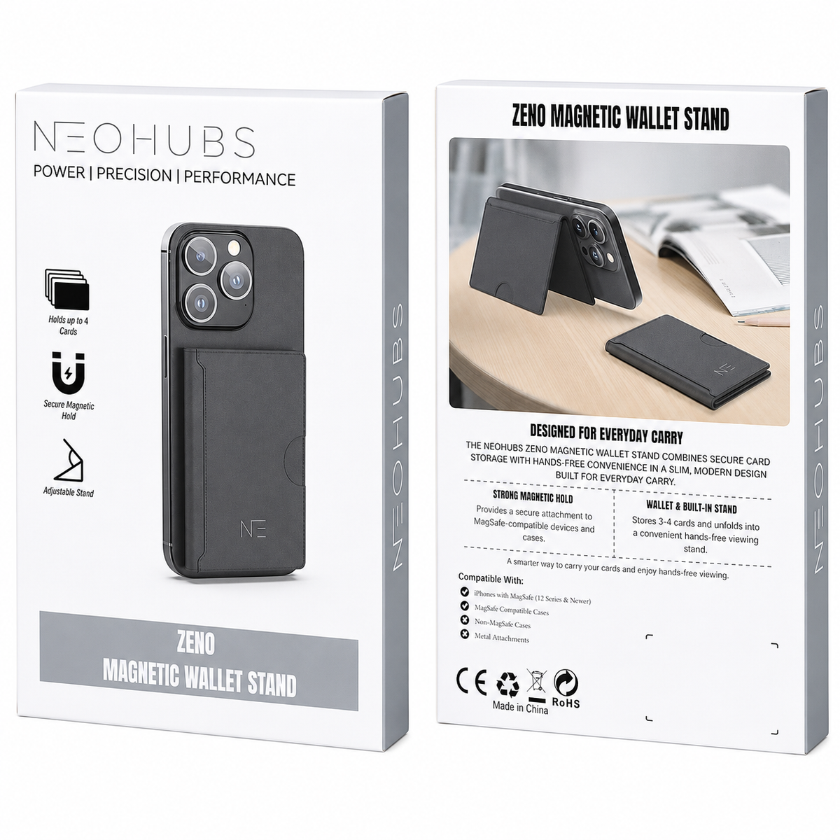 NEOHUBS ZENO MagSafe Wallet Compatible with iPhone 18/17/16/15/14 Series